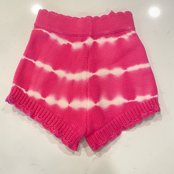 NWT LOVESHACKFANCY KARRISA HIBISCUS TIE DYE KNIT SHORTS - Picture 13 of 15